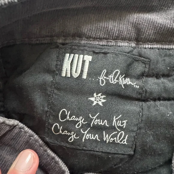 Kut from the Kloth Charcoal Cordoroy Pants - Picture 4 of 9